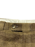 2000s LANCEL PARIS CHECK WOOL TROUSERS PANTS