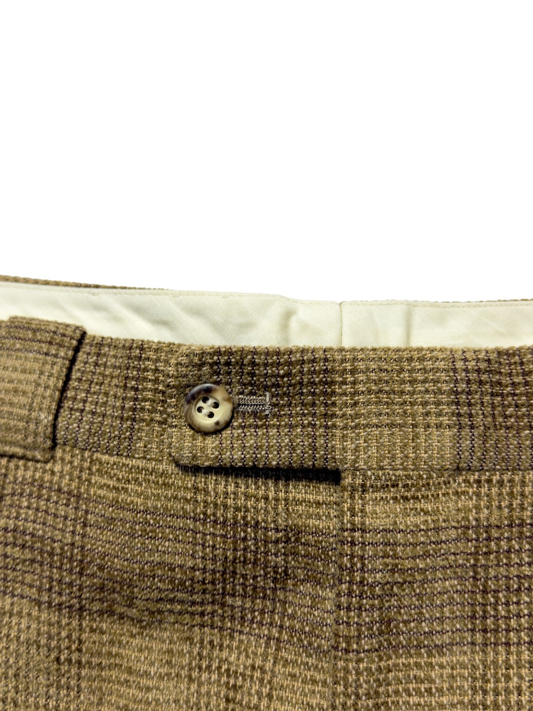 2000s LANCEL PARIS CHECK WOOL TROUSERS PANTS